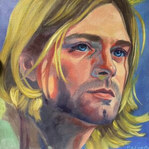 Original oil portrait painting by Spanish artist Diana MArnova